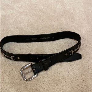 Tory Black Leather Riding Belt
